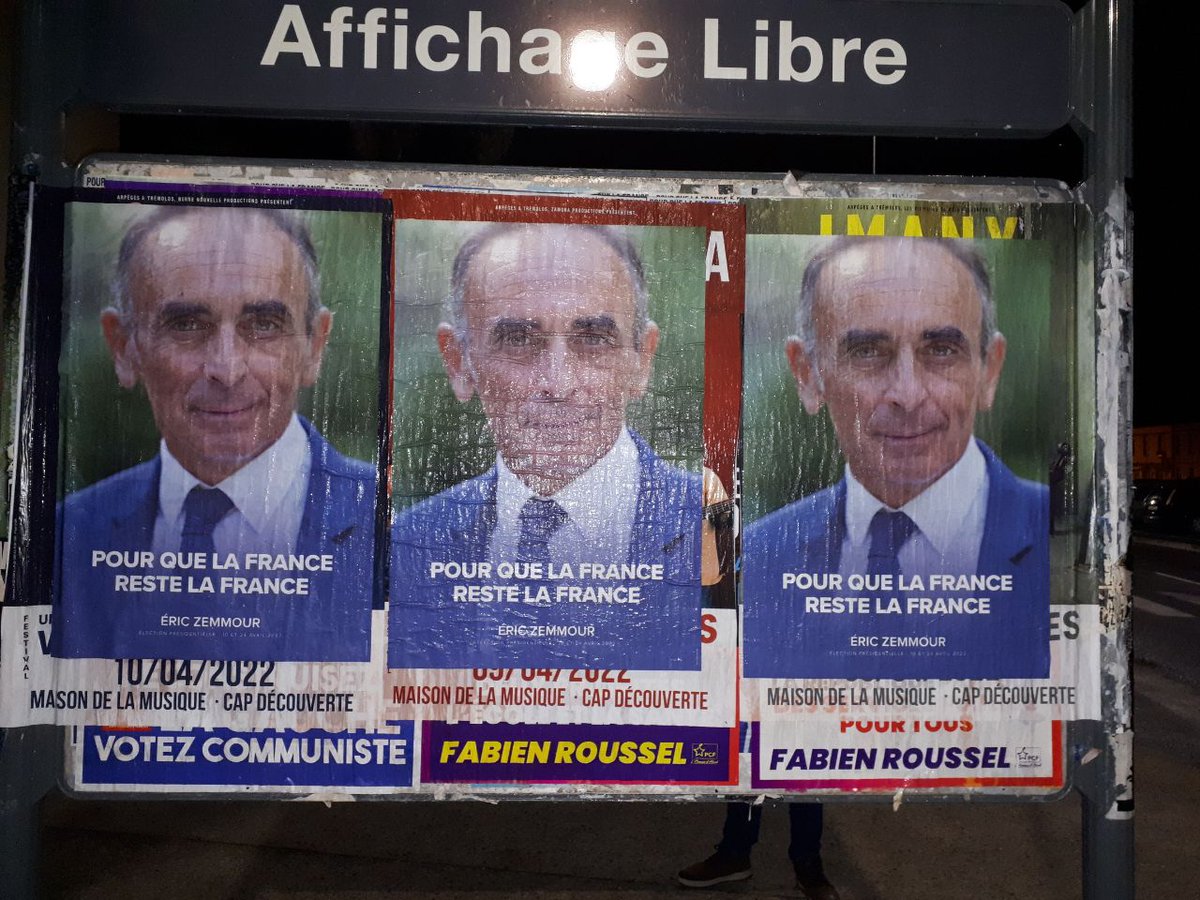 Les affiches officielles sont placardées partout dans tout le département ! 🚀🇫🇷 #Zemmourland