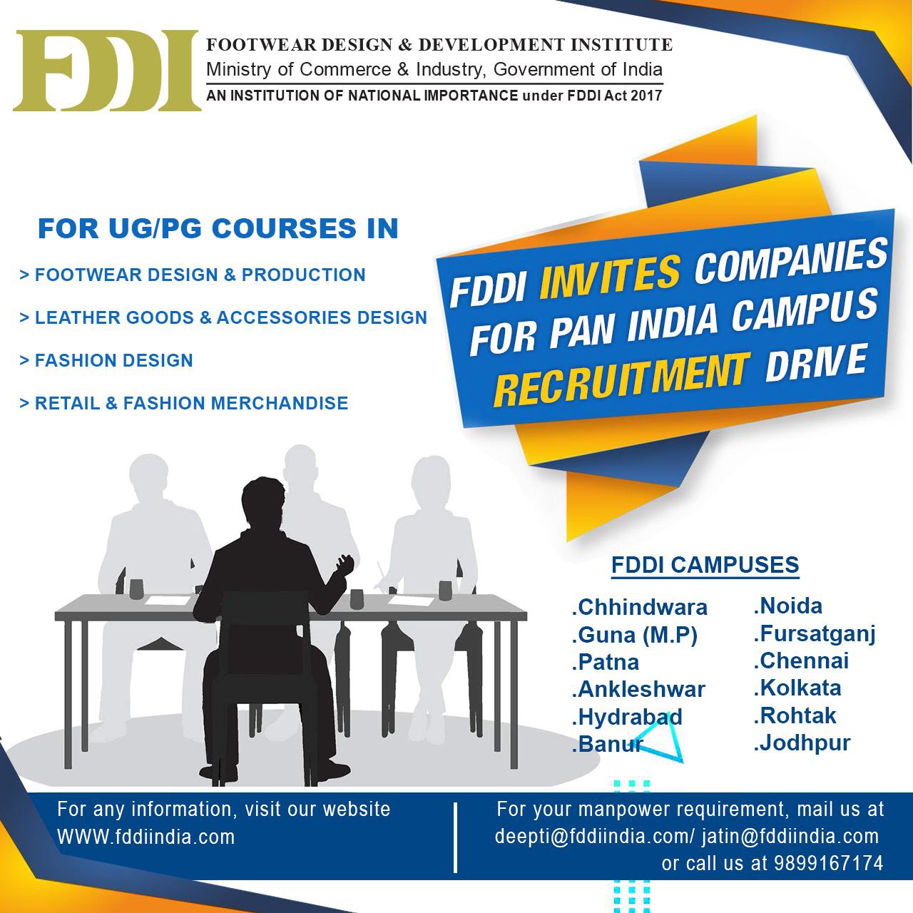 FDDI on X: &ldquo;FDDI Campus Placement 2022 FDDI invites companies for 