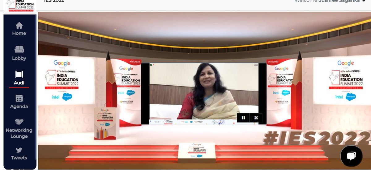 sasmita1samanta's tweet photo. Addressed as the speaker on ‘Upskilling the Skiller’ at the India Education Summit 2022 'Taking Education to All'. Thank you @IndianExpress for organizing this riveting discussion #IES2022 https://t.co/M2y1DEnHXq