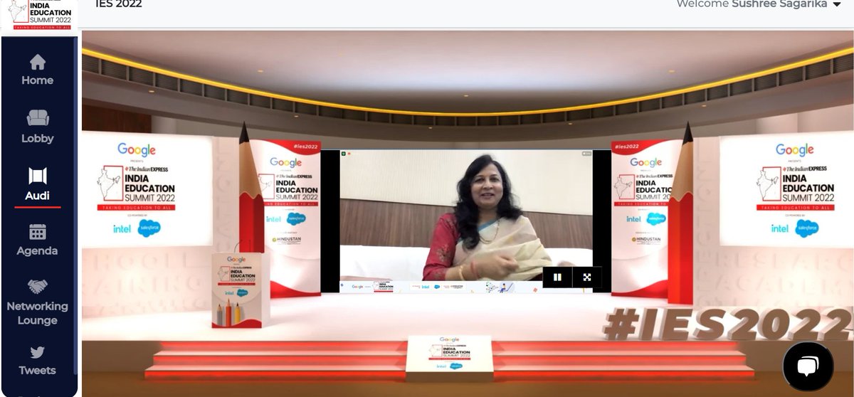sasmita1samanta's tweet photo. Addressed as the speaker on ‘Upskilling the Skiller’ at the India Education Summit 2022 'Taking Education to All'. Thank you @IndianExpress for organizing this riveting discussion #IES2022 https://t.co/M2y1DEnHXq