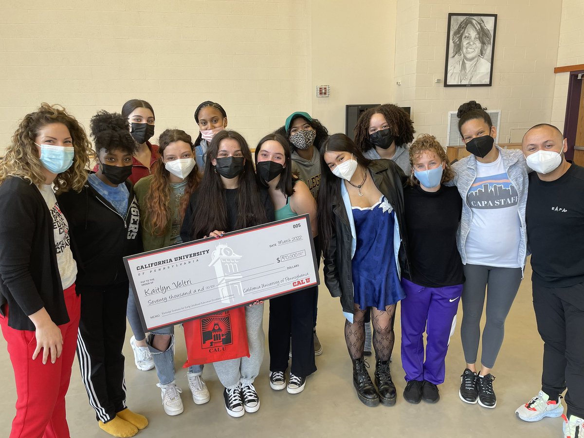 Congratulations to CAPA senior dancer, Kaitlyn Veltri, on earning a full scholarship from <a href="/CalUofPA/">Cal U</a> She earned the Rutledge institute Scholar Award for Early Childhood Education!  We are so proud of you, Kaitlyn! <a href="/PPSnews/">Pgh Public Schools</a> <a href="/FriendsofCAPA/">Friends of CAPA</a>