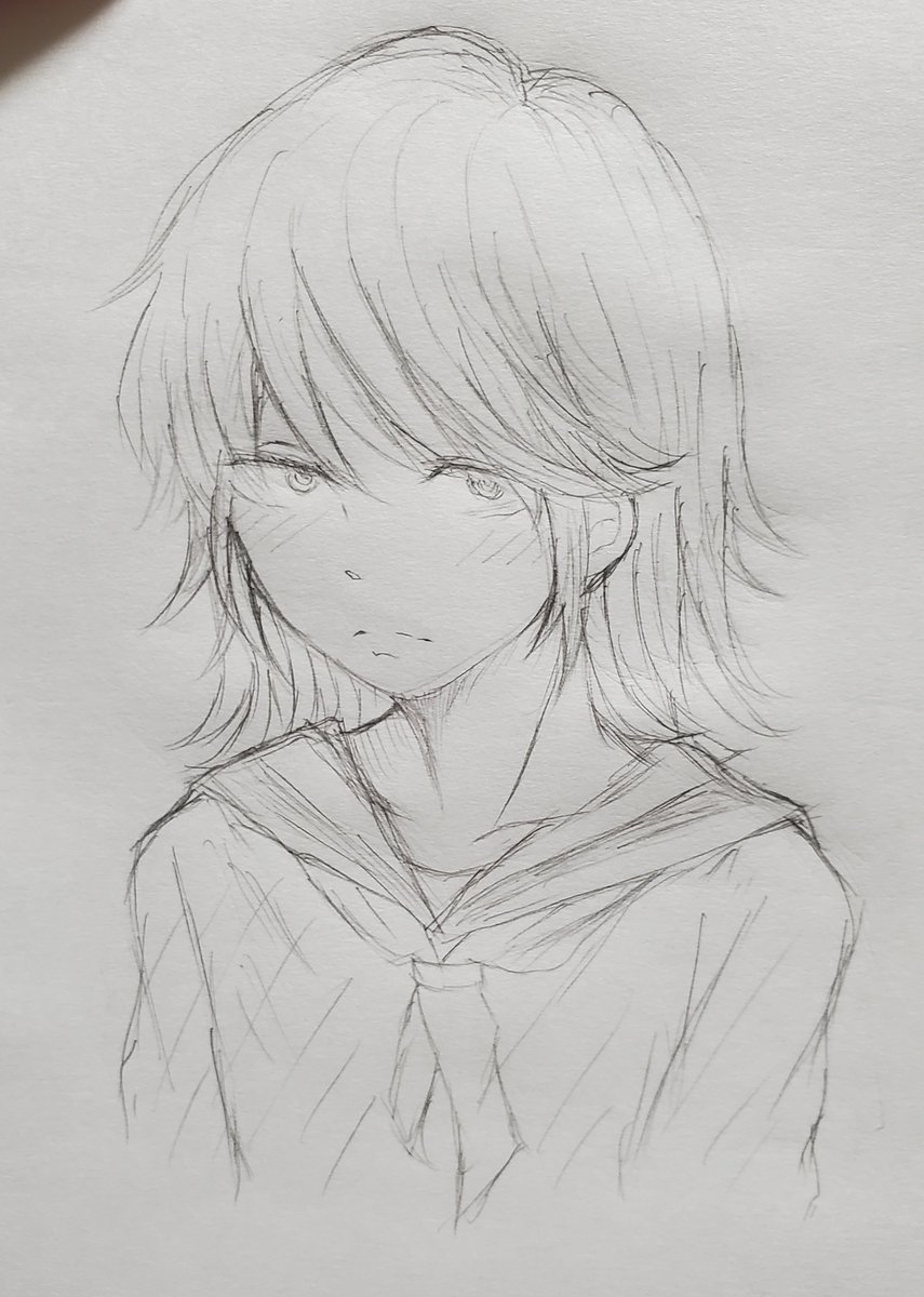 ryu_r0119's tweet image. 怒られたら…もう仕方ないです。
(目線の先は誰がいるのか想像してみて下さい。)
ただ、これが描きたかった…( ω-、)
#2OM　@wiz_2OM　#女装
#コピック　#イラスト　#練習