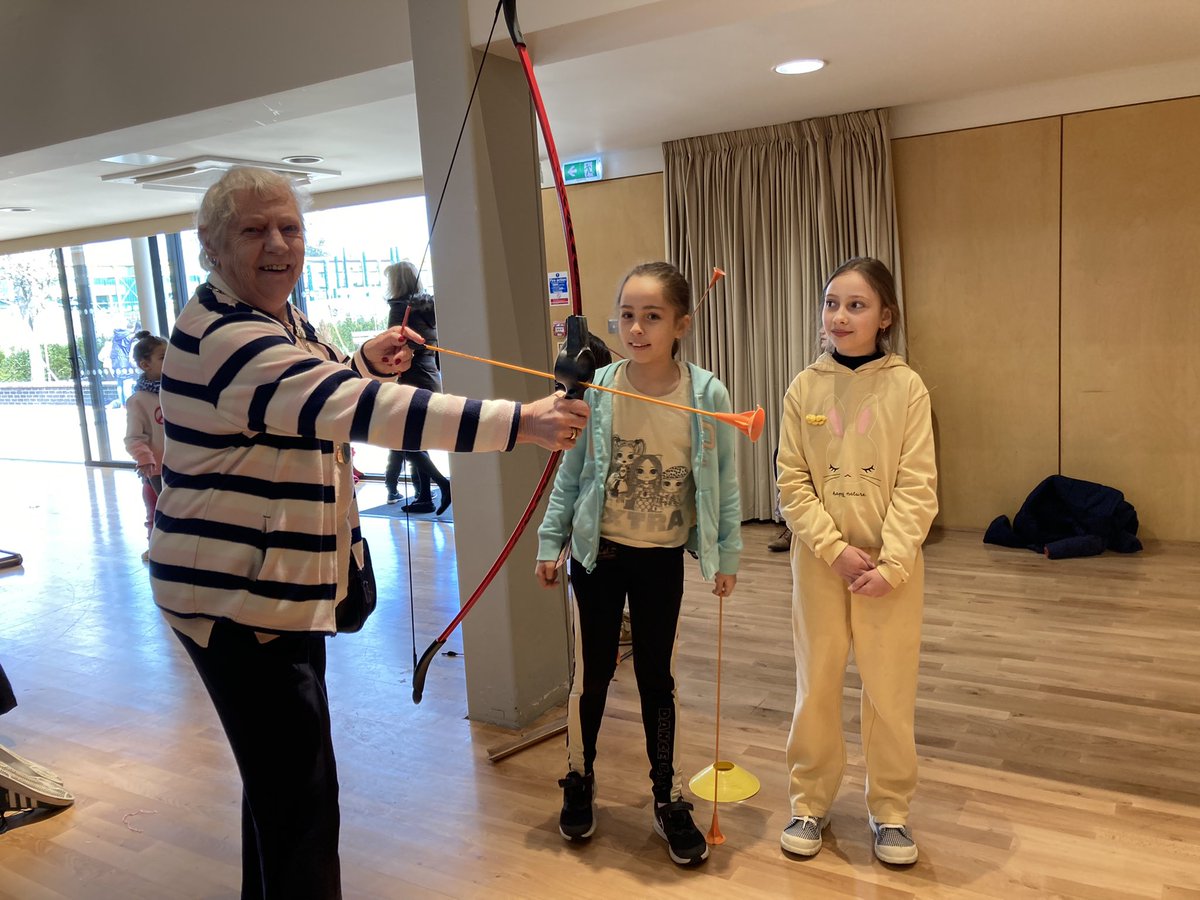 Great fun for all at Bat and Ball for Sevenoaks District Easter Fun Day. Dancing, craft work, Bouncy Castle and archery amongst the many activities for the children.
