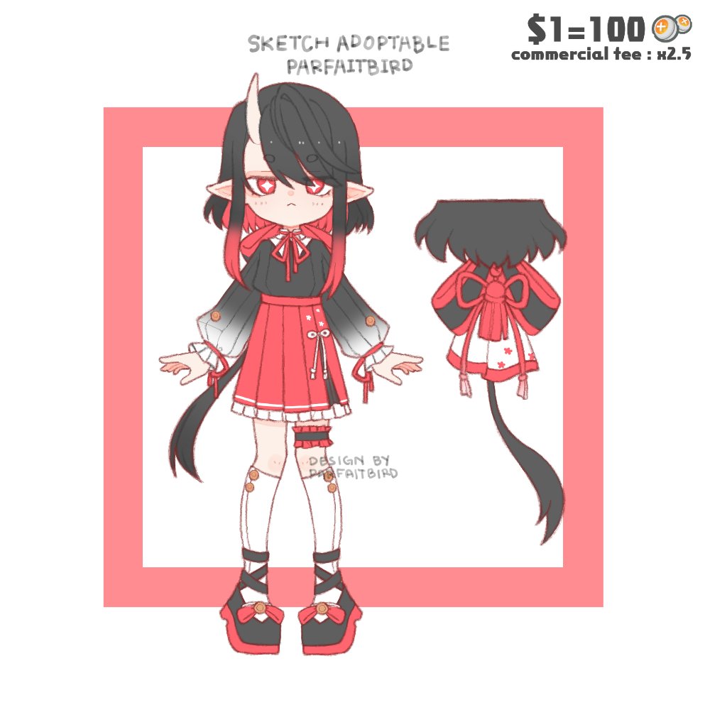 parfaitbird's tweet image. [OPEN] Adoptable Lil Oni

Set Price : $35
[commercial fee x2.5]

#chibiadoptable #adoptables #adoptablesopen
#chibiadopt