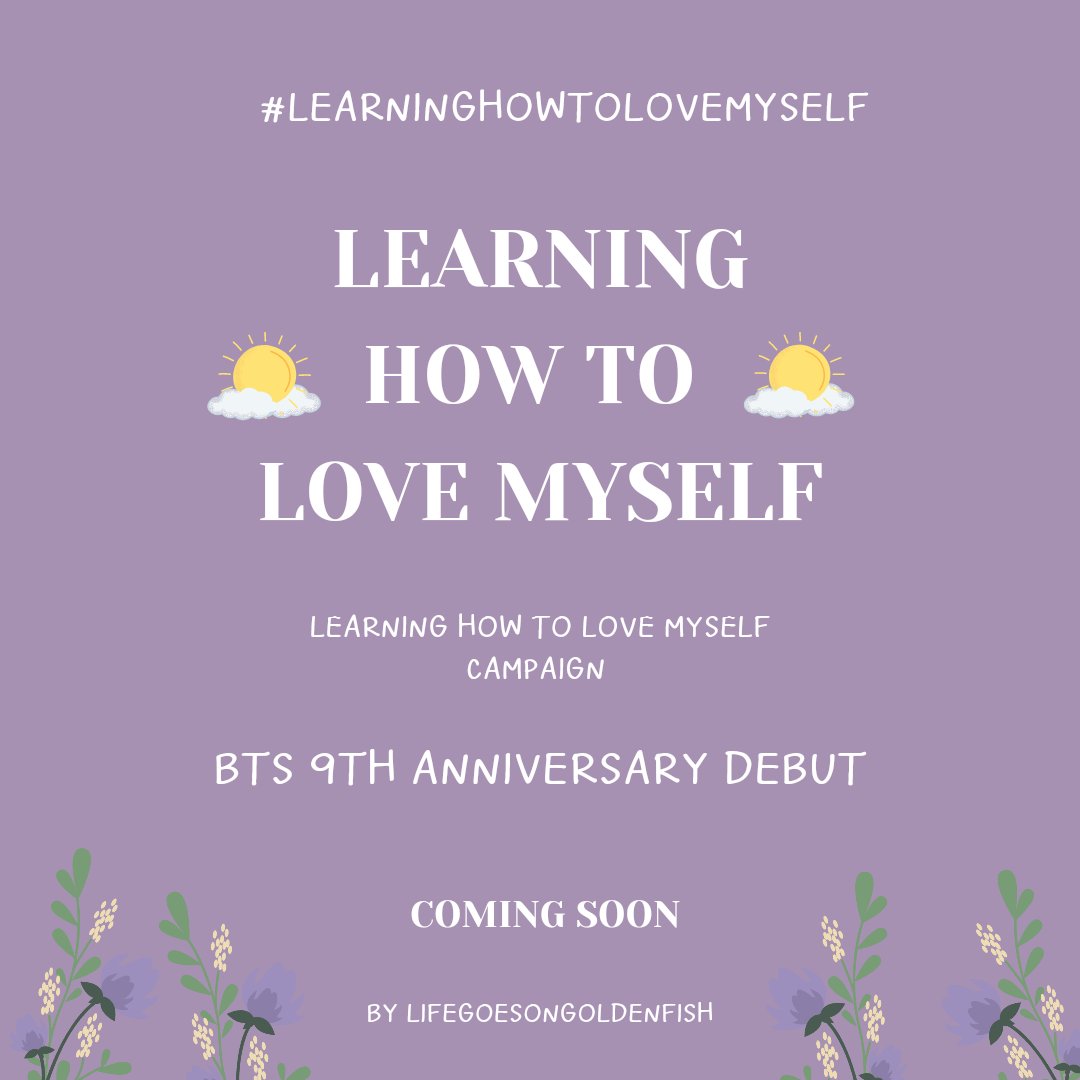 adorableforbts's tweet photo. Learning How to Love Myself Campaign 💜  Coming soon~
#LEARNINGHOWTOLOVEMYSELF
 'มาเรียนรู้ที่จะรักตัวเองไปด้วยกันนะ'

#BTS9thAnniversary #9YearsWithBTS #BTS #BTSARMY https://t.co/5RZcwx0hP5