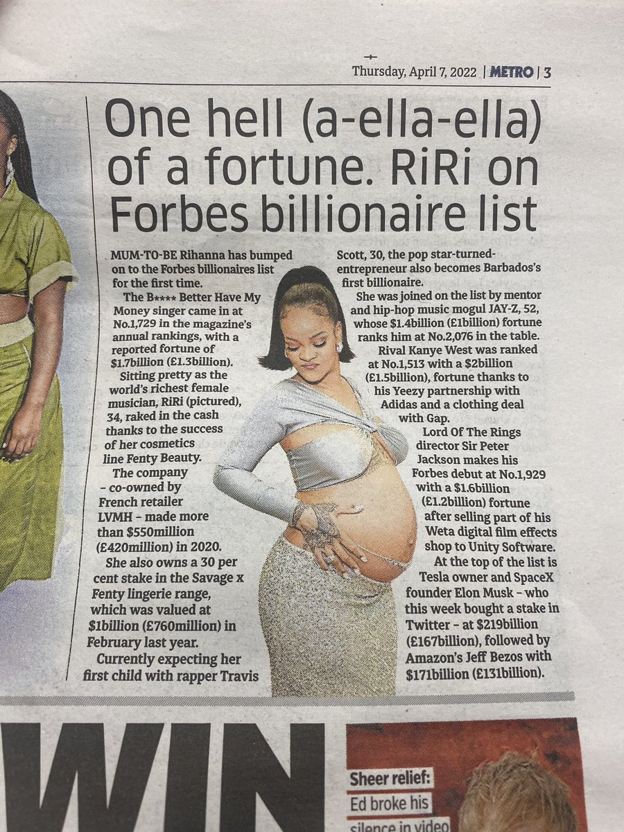 LPGLDN's tweet photo. According to @MetroUK , @rihanna is having a baby with @trvisXX ⁉️ Not every black person looks the same Metro! Do better 🥴 #Rihanna #TravisScott #MetroUk #News #Asapro https://t.co/HtcizsFS5u