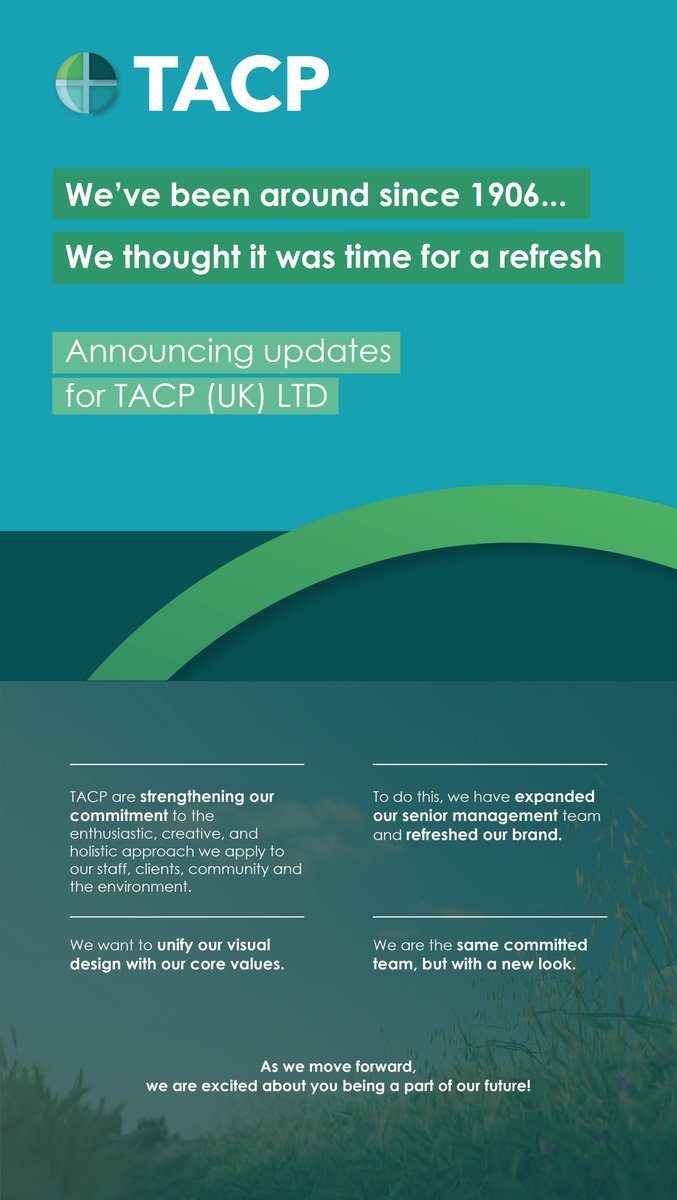 We’re excited to share that today, we’re launching a long-awaited brand refresh for TACP (UK) Ltd.

This is to coincide with our newly expanded senior management team. 

We wanted the TACP brand to reflect our progress and showcase the creative capabilities of our committed team.
