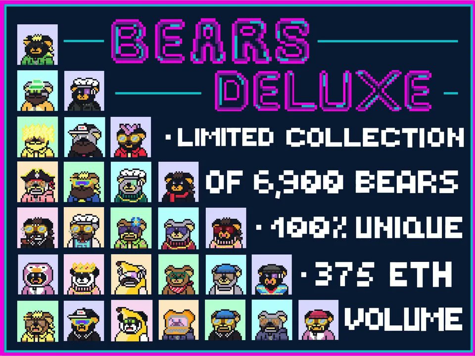 electricpilldao's tweet photo. We are super bullish on @bears_deluxe as the creators @pixelmagenft and @pixelknightnft are building a #PlayToEarn game! Start stacking $HONEYD ! https://t.co/pGasadVwc8