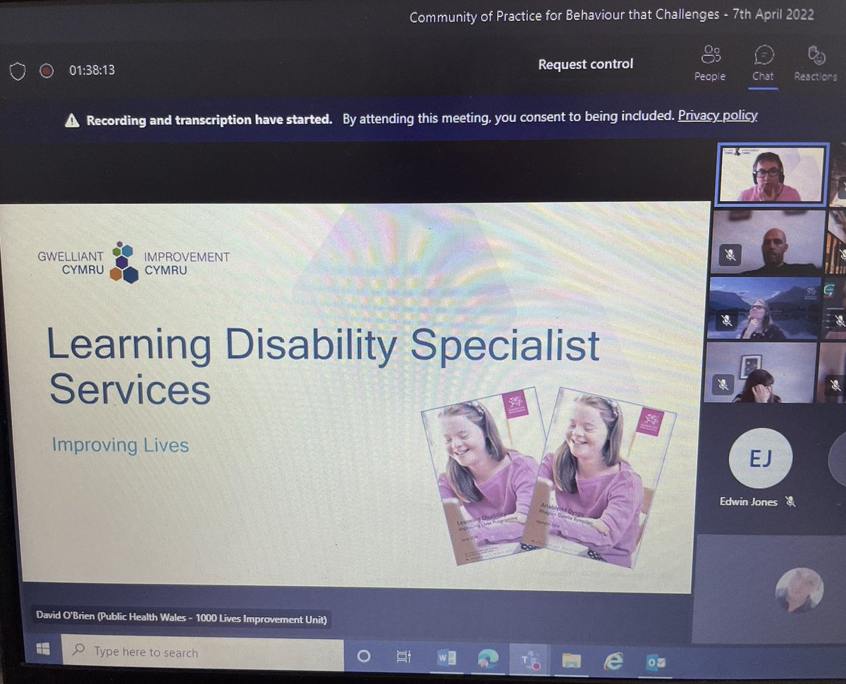 rebeccaedsbt's tweet image. Dave OBrien from @ImprovementCym provides an update on the @PublicHealthW National Action Plan for Learning Disabilities Specialist Services #AllWalesCBCoP #earlyintervention #TimelyTransition #qualitycare #recording