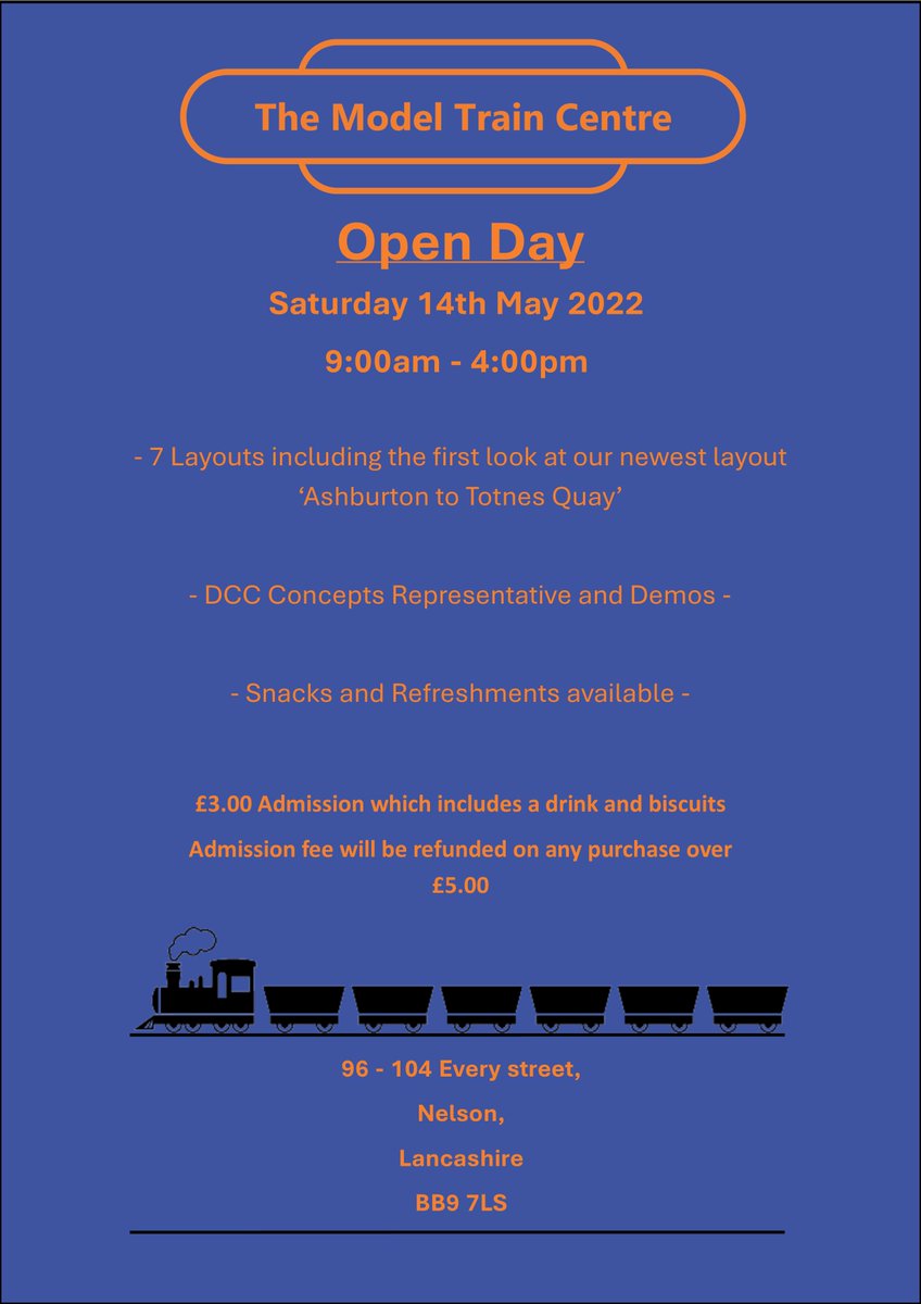 ModelTrainCntr's tweet photo. A date for your calender folks! https://t.co/YIAkOzPLLK