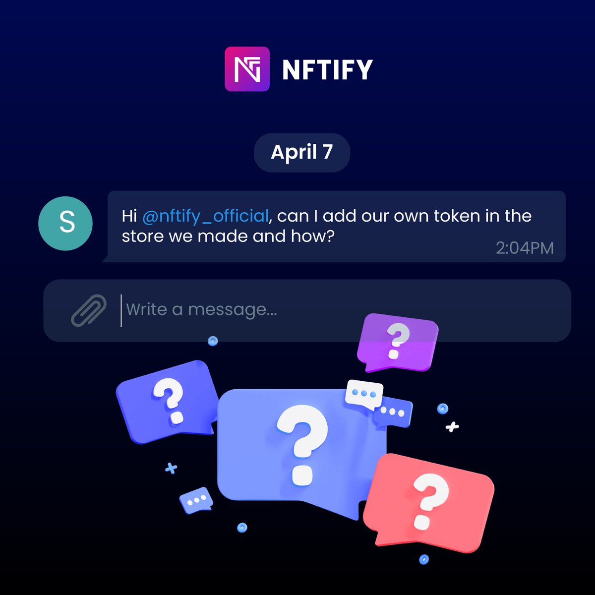 nftify_official's tweet photo. Yes. Store owners can use their own tokens to sell NFTs. There are currently over 200 tokens approved to be used on the #nftstores and our team will update this list daily.
Learn all about it: https://t.co/P356tgNr2s
#NFTify #nftmarketplace #nftpayment https://t.co/5ejzK3ES0f