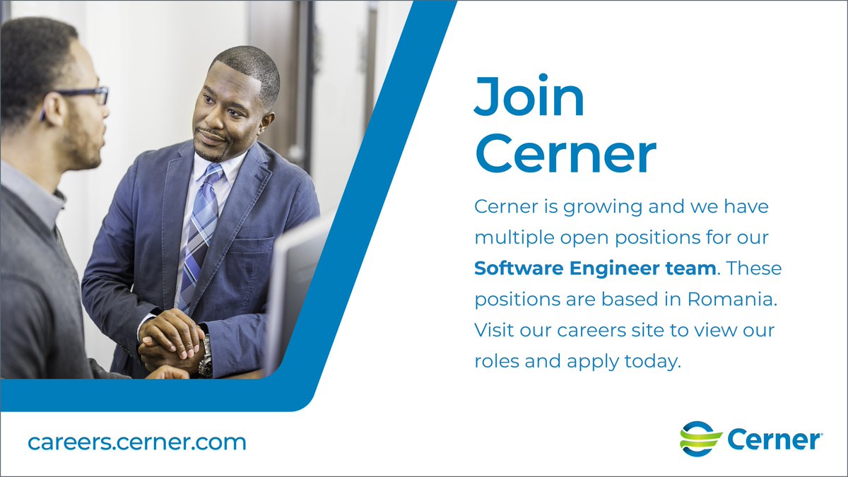 Use your career to innovate with a purpose. We have multiple openings in our Romania location and remote. Never miss out on our updates by visiting the careers site. careers.cerner.com/search-interna…