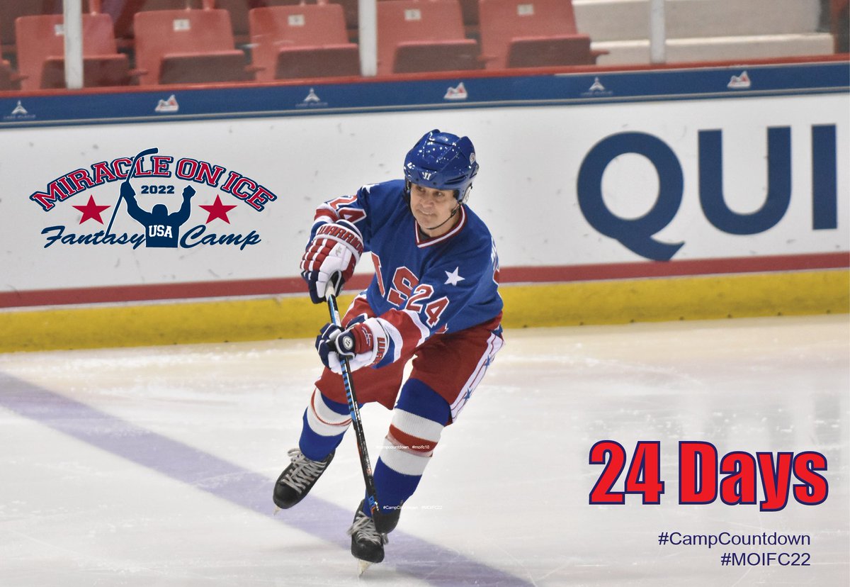 1980hockeycamp's tweet photo. It's Day #24 on the #CampCountdown and it's offical - #24 Rob McClanahan is coming to camp and suiting up for a few games! Who wants in on Rob's team? 🏒🥅🚨
#MOIFC22 #24togo #MiracleOnIce #80MiracleTeam #80Gold https://t.co/H63g4ZDEIh