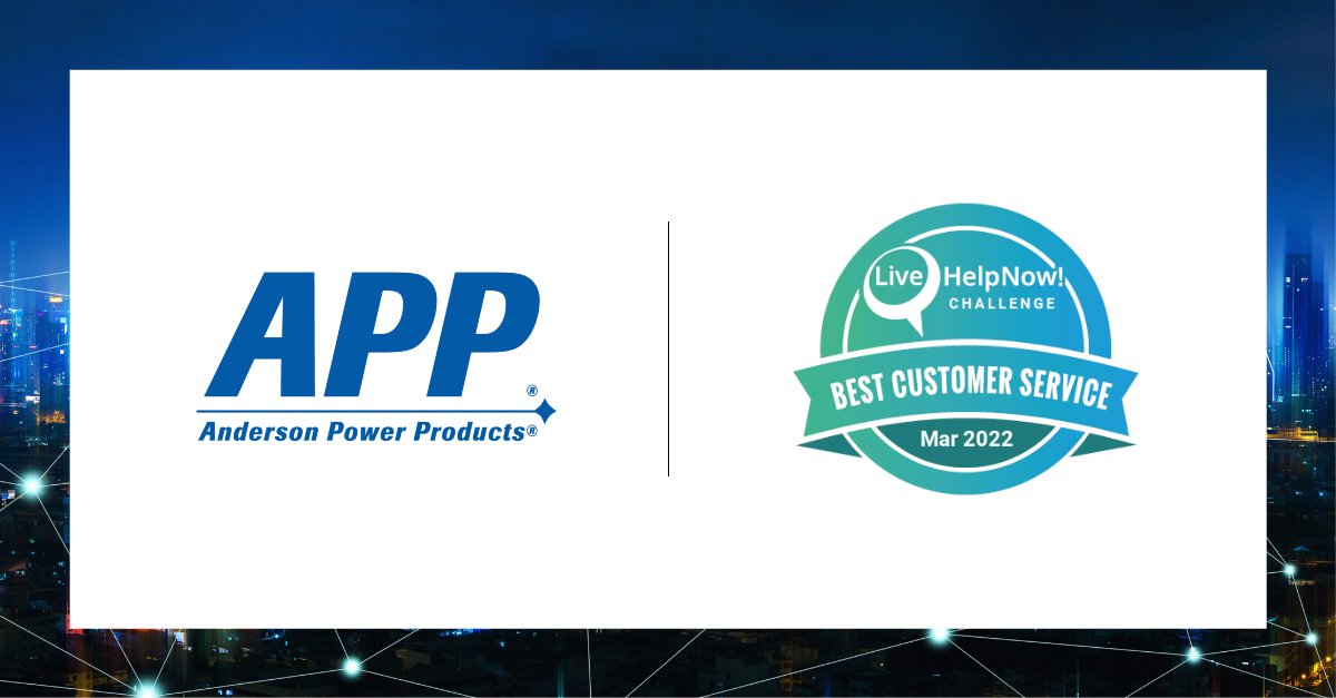 We are always there when you need us! 🤝 Anderson Power is proud to be among the winners of <a href="/LiveHelpNow/">LiveHelpNow</a>'s Best Customer Service challenge. We will continue to strive for exceptional levels of  support - reach out any time!