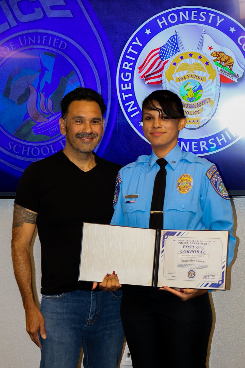 VVUSDPD's tweet photo. Congratulations Explorer Flores who was promoted to Corporal last night. We have recognized your leadership and dedication to Explorer Post 975! #vvusdpd #explorerpost975 https://t.co/ZDZOEhCKyN