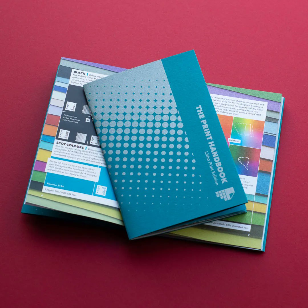 The 4th Edition Print Handbook for Graphic Designers. Packed full of handy tips and see-for-yourself examples. #printhandbook #cmyk #hpindigo #litho #digitalprint #illustration #logodesign #branding #color #colour #design #graphicdesign #creative #printproduction #adobe #indesign