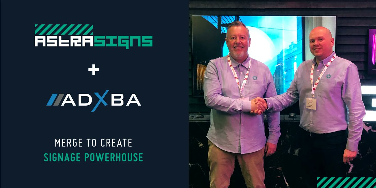 We’re delighted to announce details of our merger with digital signage solution provider ADXBA!
Full story: astrasigns.com/whats-new/comp…
#signage #bespokesignage #print #digitalsignage #bettertogether