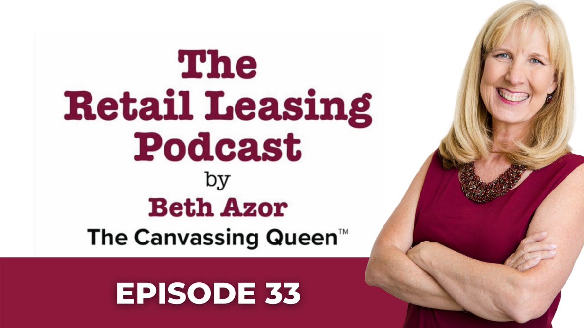 Bethazor1's tweet photo. An all new episode of The Retail Leasing Podcast is out! In this epsidoe, I discuss chapters 48 &amp; 49 of my book, "The Retail Leasing Playbook." Listen to it on my YouTube channel here: https://t.co/9nAWCTxKCp

#leasingagenttips #commercialrealestatepodcast #retailleasing https://t.co/DtcN6zzyEh