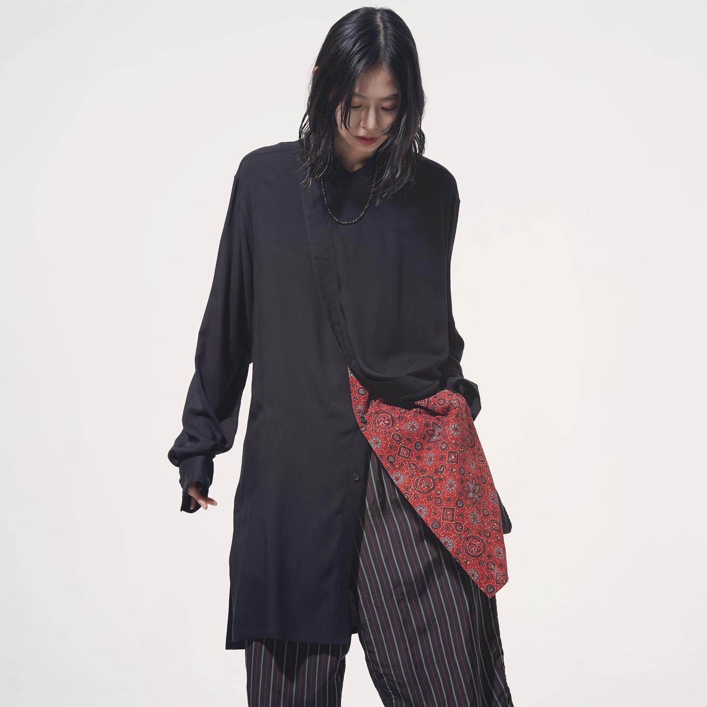 Span Twill 跳ね返っ Washer Regular Long Shirt