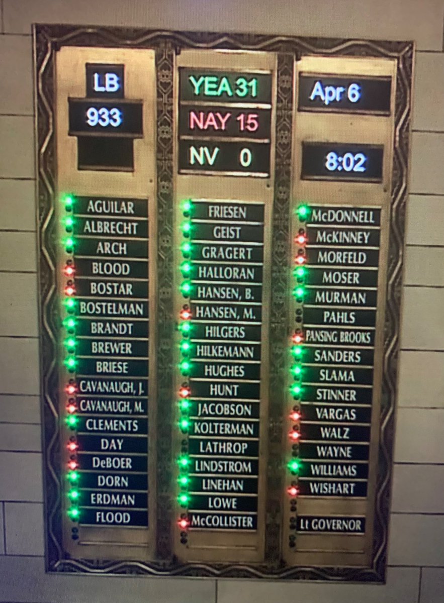OmahaWomensFund's tweet photo. Good morning to the senators who voted in support of gender equity and bodily autonomy for all Nebraskans! If there is red next to their name, thank them for trusting women and for keeping abortion safe and legal in Nebraska! #NEleg https://t.co/PManVNP8k4
