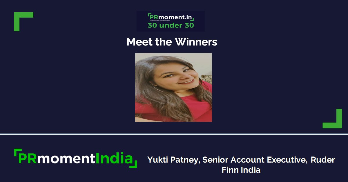 PRmomentIndia's tweet photo. Congratulations Yukti Patney, senior account executive, Ruder Finn India for making it to the list of 30 under 30 for 2022!

Know the complete list of winners for this year: https://t.co/CaqXUEdoue

@yuktipatney96 @AdfactorsPR @GodrejGroup @PaarulC @RuderFinnIndia https://t.co/13LMpEhzuA