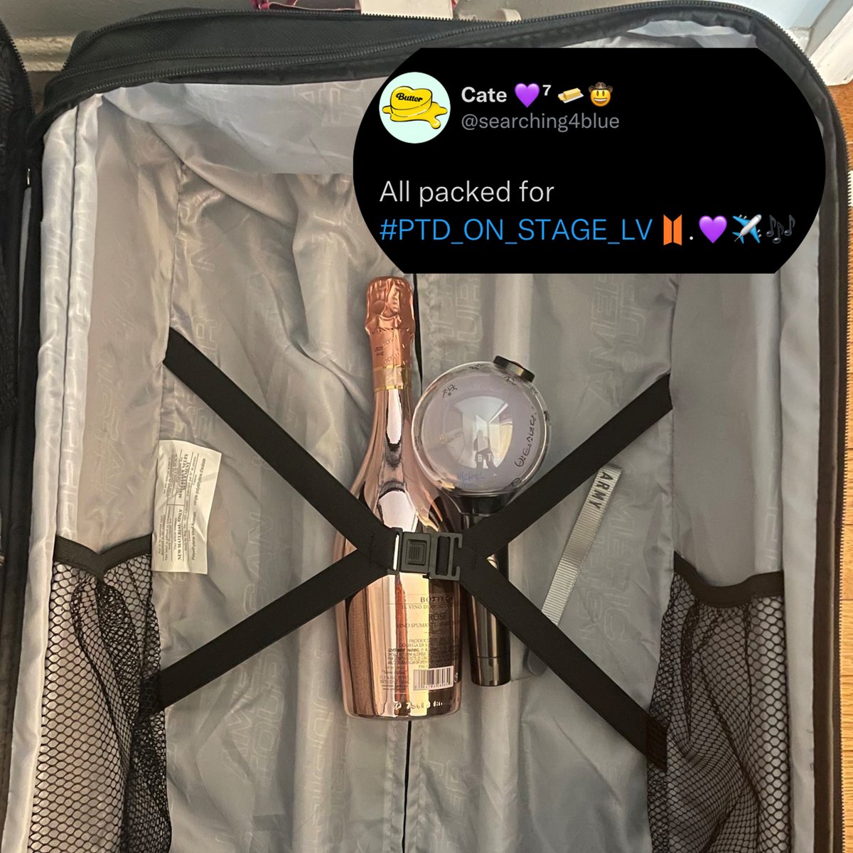 TSA's tweet photo. Allow us to Filter out any noise in relation to your “lightsticks” (cough cough) &amp; liquids. “Lightsticks” are still good to Go Go in any bag. You’ll have a Mic drop vacay by placing all liquids over 3.4oz in checked bags. This messaging is smooth like Butter. Questions? @AskTSA! https://t.co/kJPas46wKx