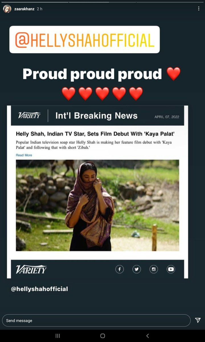 I had full belief in Zara too that she will share it on her story❤😁

My two fav friends of her💞🧿

HELLY IN VARIETY