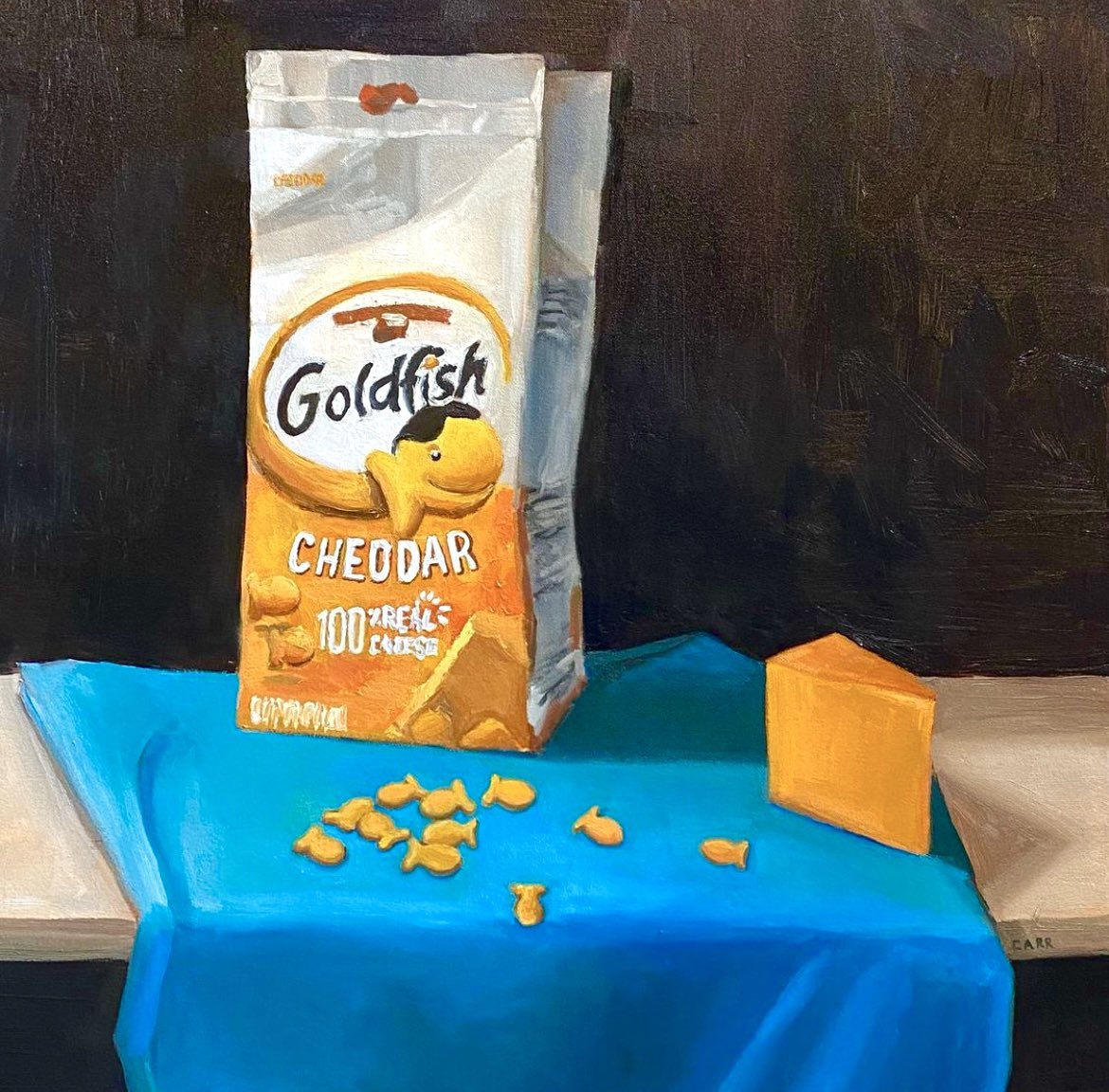 Tall_Greg_Art's tweet image. My oil painting of Goldfish