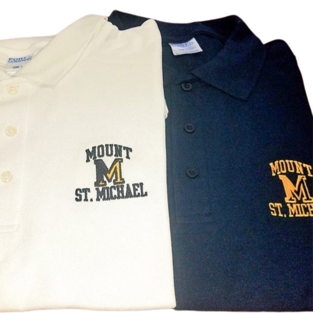 MountToday's tweet photo. SPRING DRESS CODE: Beginning Monday, April 25th students may swap their dress shirts and ties for #MountPolos (blue or white) -- SHIRTS MUST BE TUCKED IN! #MountPolos are available in the bookstore ($20 each). #SpringDressCode #TheMountBx #AllBoys #Grades6through12 https://t.co/UkyWqtJBXW