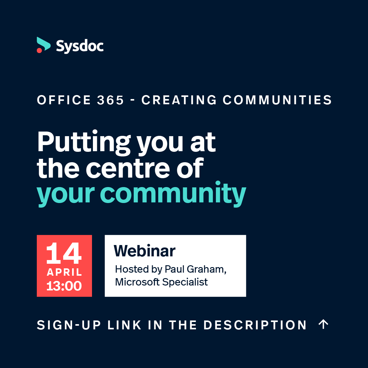 Join us on Thursday 14th April at 1pm for our creating communities webinar, hosted by Paul Graham. We'll be demonstrating how to use today's low-cost technologies to put you at the centre of your community. Sign up here bit.ly/36USxis