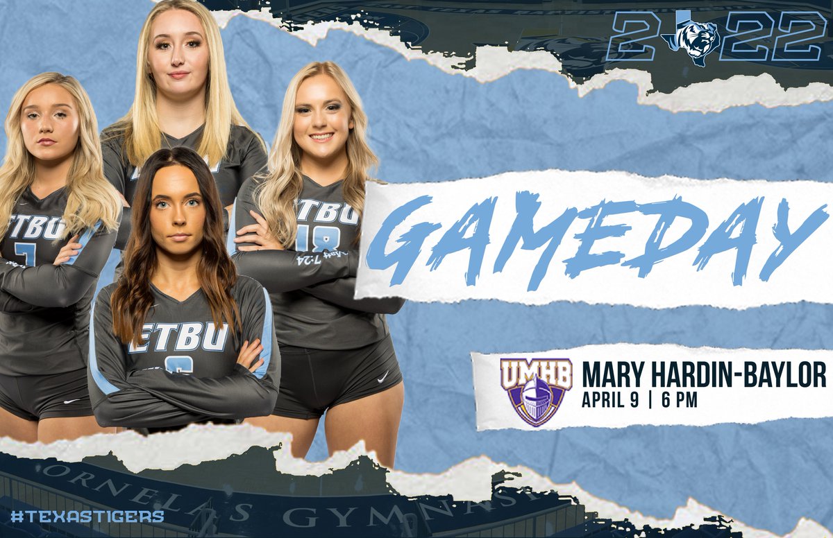 #ETBUMeetDay | <a href="/ETBU_AcroTumb/">ETBU Acro & Tumbling</a>
#ETBU | <a href="/CruAcroTumb/">UMHB Acrobatics & Tumbling🤸🏻</a> 
🐯🆚⚔️
📍Marshall, Texas
🏟️bit.ly/OrnelasGym
⌚️6:00 PM
📺bit.ly/GoETBUTigersWA…

#TexasTigers #TigersUnite
