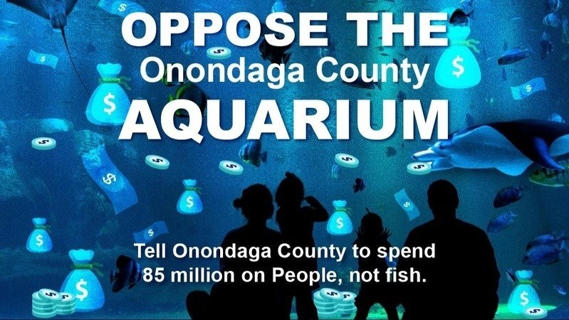 MaryKuhn315's tweet photo. The poverty rate in #OnondagaCounty is approaching 14%. Child poverty in #Syracuse is over 48%. 

If you DON’T think $85 million of taxpayers' dollars should be spent on an aquarium, please sign and share this petition: https://t.co/UiA2PUCxQM https://t.co/QfGioc2WUU