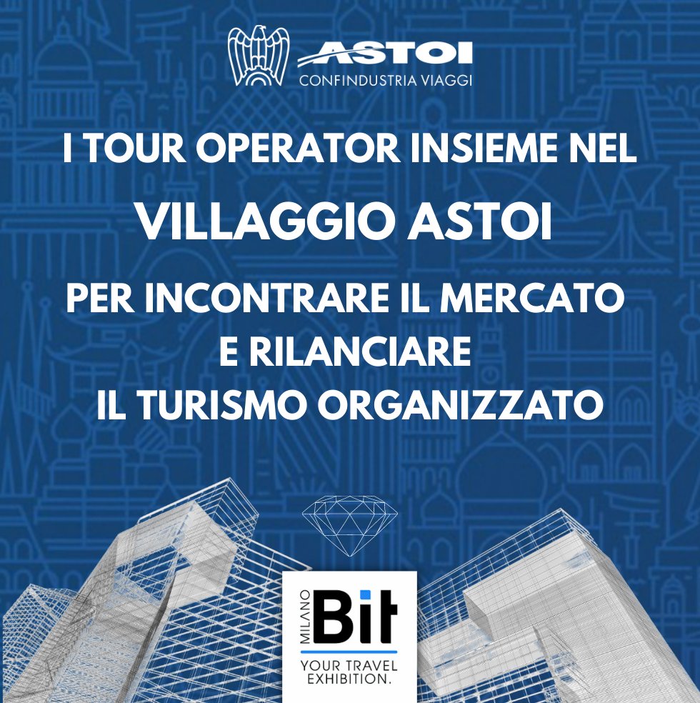Astoi_it's tweet photo. I Tour Operator dell’Associazione incontrano il mercato in @bitmilano nel Villaggio #ASTOI.
Stand E 135 Padiglione 4
Leggi il CS al link ⬇️
https://t.co/wtjjOd6XDh https://t.co/xZAmsPrJTy