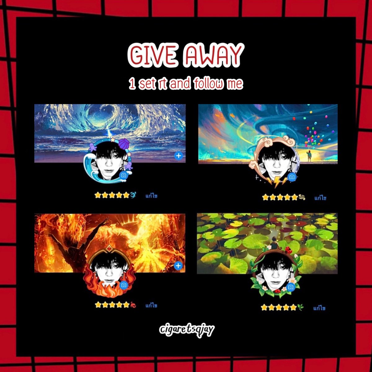 give away แจก 1 เซท 💀⃤  
★ กติกา รีทวิต + ฟอล
☆ สุ่ม1คน เลือกเซทเองได้
★ สุ่มวันที่ 8 ช่วงดึกครับ
#ปาทู #plato