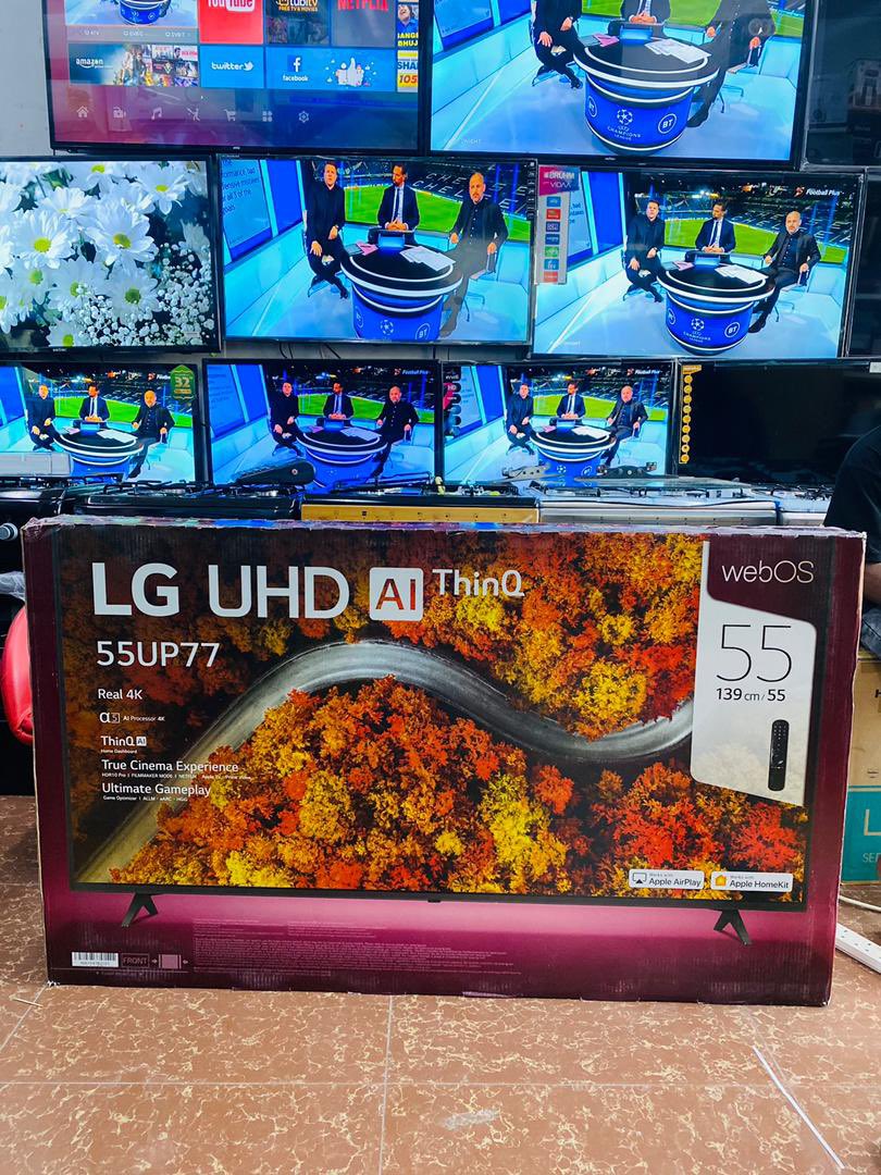 Kentric Electronics on X: "LG UHD AI ThinQ 55UP77 inch 55. Real 4K Smart TV  True Cinema Experience Ultimate Gameplay 1 year warranty Price :-  2,400,000/= Free delivery 🚗🚗🚗🚗 #LG #LGTV https://t.co/JYPrznP21P" / X