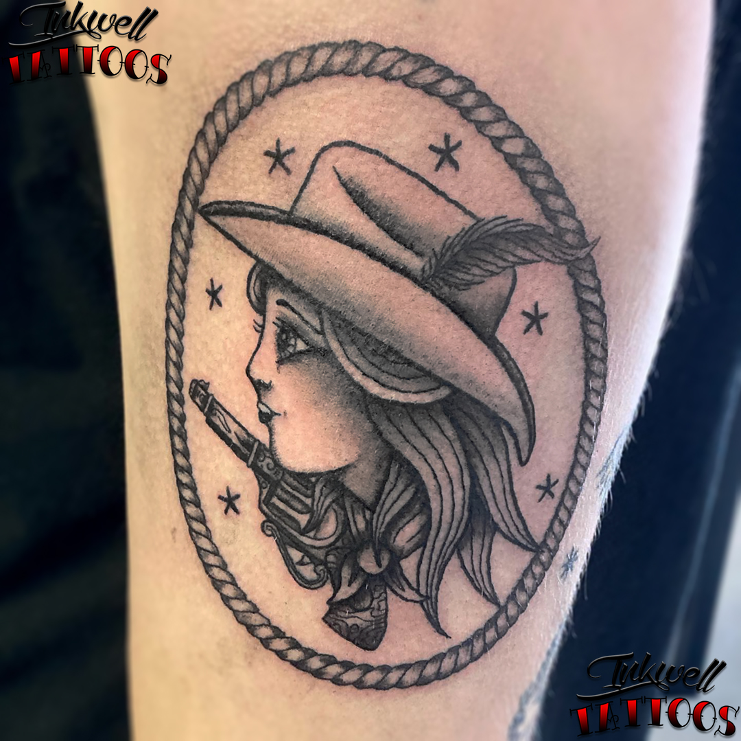 Cowgirl  Tattoo and piercing studio in Farnborough Hampshire Artists  specialising in custom black and grey dotwork floral and cover ups