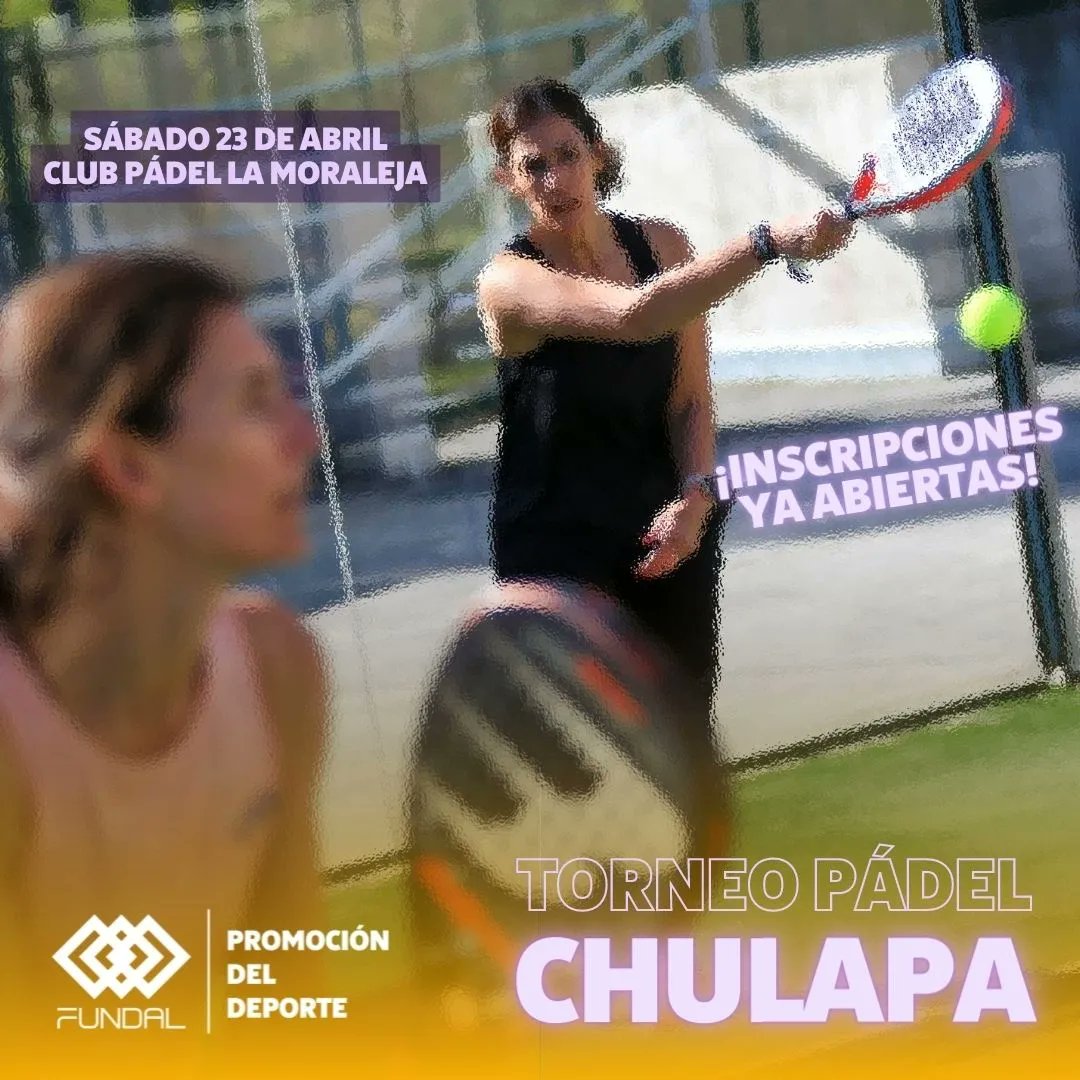 Fundalcobendas's tweet photo. 😉 Y a la vuelta de Semana Santa... #TorneoChulapa de #pádel en #Alcobendas. 💯

🗓 Sábado 23 abril 
🕘 De 10:00 a 14:00 h
📍@clubdepadelmoraleja
✅ Categoría masc, mixta y fem
💫 Pack bienvenida y trofeos

📲 APÚNTATE EN >>> https://t.co/9Pt9CG8OWb

GRACIAS @KiaEspana @PACISAEU https://t.co/6ch46ReXhC