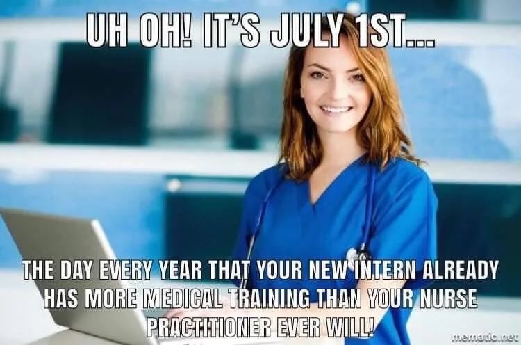 HalstedMD's tweet photo. “NPs function at the level of an intern” is another hot garbage take from those that have never even been an intern. Newsflash: they don’t get to come in at 8, leave at 2:30, take 7 breaks and never work weekends for $130k either. 

#MedTwitter
#StopScopeCreep https://t.co/0xKvsejwmU