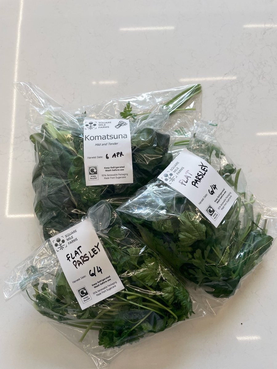 We recently introduced two farmstands at Dashwood and yesterday we harvested our first set of crops - komatsuna and flat parsley. We’ve been working with <a href="/SM_Farms/">Square Mile Farms</a> to bring agriculture to the workplace and give an opportunity to city dwellers to get stuck into farming.