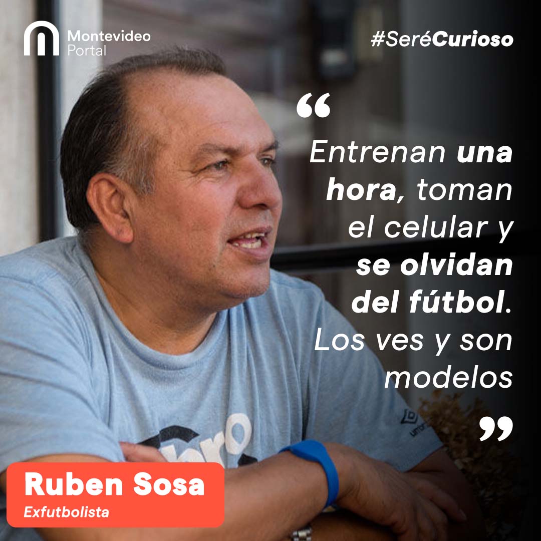 Ruben Sosa dice que los jóvenes de hoy apenas entrenan una hora y ya agarran el celular de última generación, que no miran fútbol y “los ves y son modelos”. Pero tienen un auto de alta gama y están más preocupados de pegar el pase salvador que de jugar al fútbol.