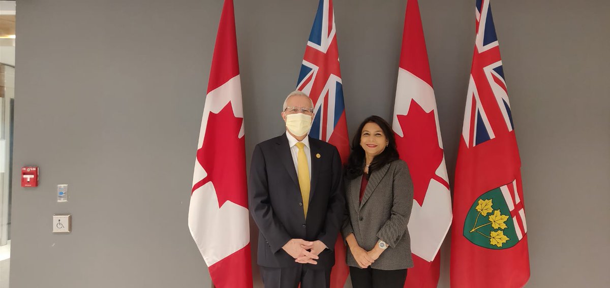 icbc_org's tweet photo. @ceoicbc Nadira Hamid &amp; Minister @VictorFedeli met today to discuss India-Ontario economic partnerships @OntarioinIndia @DigvijayMehra @mrkapilmalhotra @fawzia_sheikh @CanadainIndia https://t.co/8pMnklOrP6