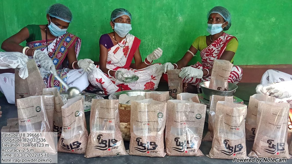 OlmShakti's tweet photo. New steps towards packaging of Ragi powder by Akashganga WSHG , Markapali GP, Malkangiri District. The WSHG Cover WITH CIF & PMFME.#missionshaktishgs #livelihoodsmatter #OLM #womenempowerment
@DAY_NRLM @mission_shakti @OLM_Antyoday @dm_malkangiri https://t.co/F6X9U8DXpY