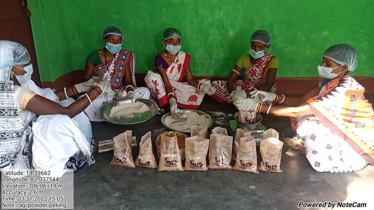 OlmShakti's tweet photo. New steps towards packaging of Ragi powder by Akashganga WSHG , Markapali GP, Malkangiri District. The WSHG Cover WITH CIF & PMFME.#missionshaktishgs #livelihoodsmatter #OLM #womenempowerment
@DAY_NRLM @mission_shakti @OLM_Antyoday @dm_malkangiri https://t.co/F6X9U8DXpY