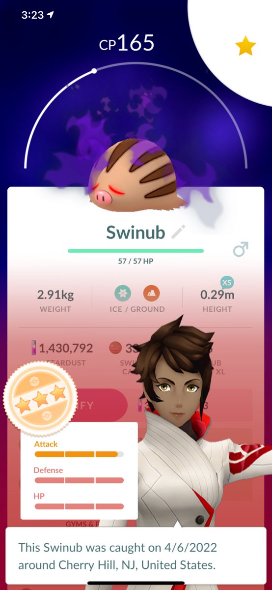 L1z4rdN33dsF00d's tweet photo. I had some strange luck yesterday (3/3) - I had my best #shadow #swinub encounter yet 😃 This thing will be a beast! TM’d away Frustration move immediately lol #Pokemon #PokemonGO #shadowswinub #mobilegaming #PokemonGOfriends #PokemonMasters #teamrocket #soclose #almost #perfect https://t.co/TNKRdi52TL