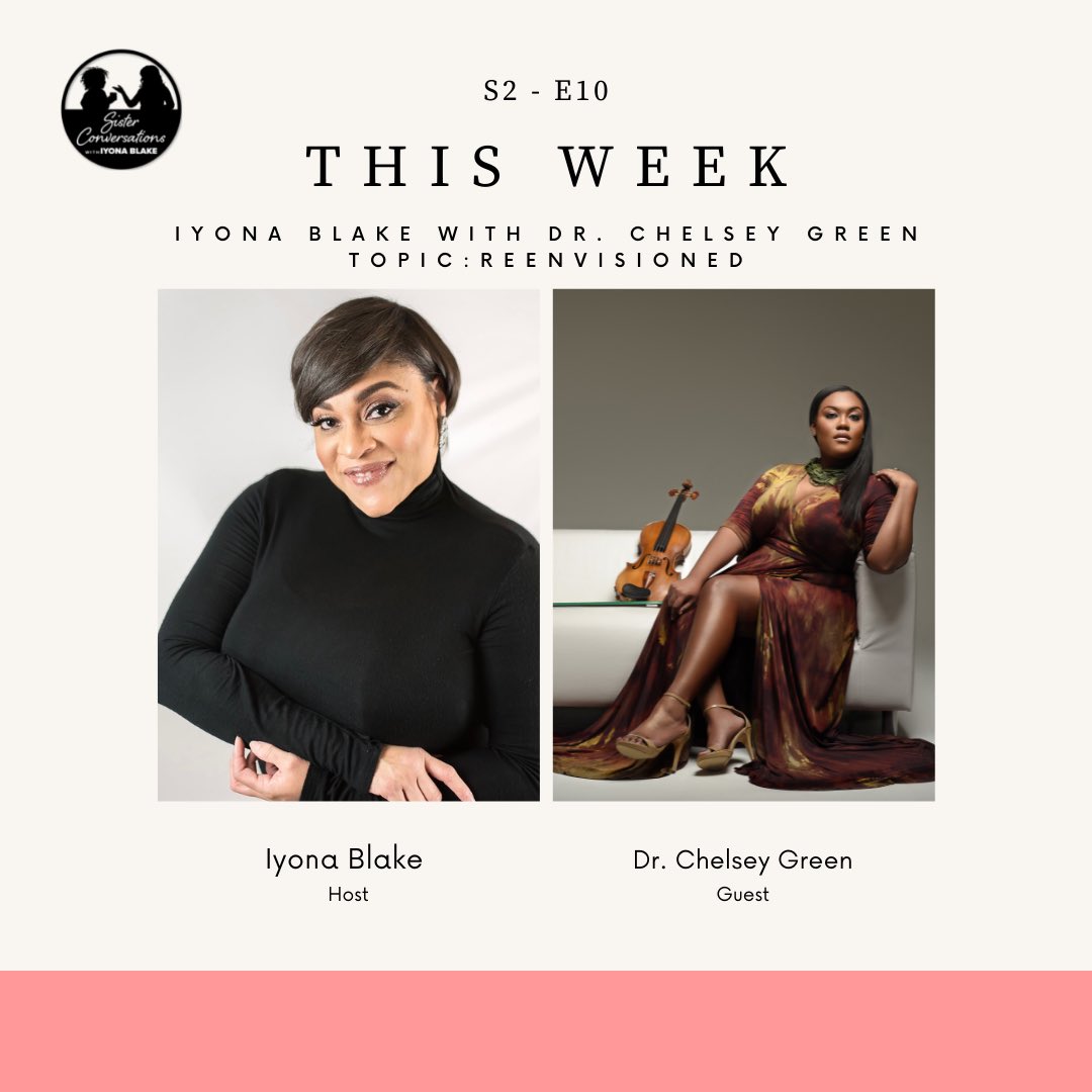 NEW EPISODE-In this episode, I am honored to sit down and talk with Dr. <a href="/GreenProjectTGP/">Chelsey Green and The Green Project</a> , a multi-instrumentalist, vocalist, entrepreneur and educator. (S2 - E10) Check out our latest and all episodes on your favorite podcast platform and on my website sisterconversations.com