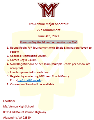 MVMajorFootball's tweet photo. 2022 Major Shootout is less than 2 Months away - Had to take 2 years off because of COVID

We already have 18 of the best teams in the area registered

Public, Private, DC, VA - 

Reach out if interested in joining https://t.co/y6p7ZYtdJ6