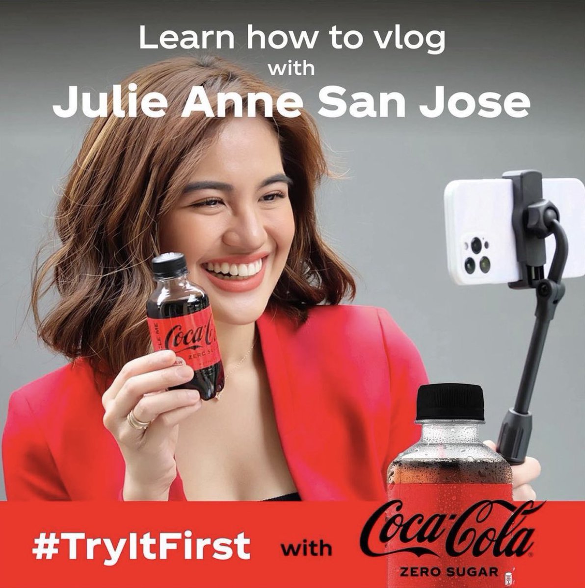 JAPStanPlug's tweet photo. ICYMI, you can rewatch the 3rd episode of #TryItFirst: Learn How to Vlog with @MyJaps at https://t.co/uVUQsQusux❤️
#TryItFirstWithCokeZero
#JulieAnneSanJose https://t.co/OMfDcHLcNd