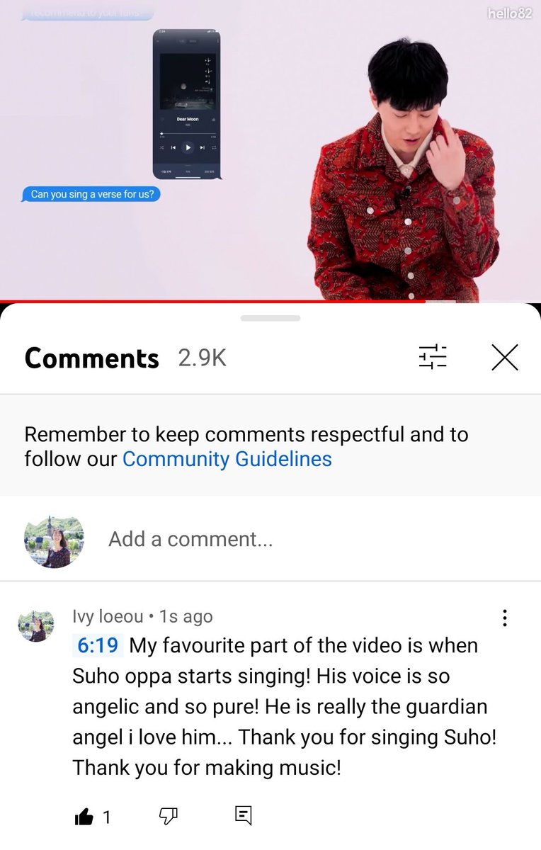 Ivy_loeou's tweet photo. @hello82official My favourite part of the video is when Suho starts singing! His voice is so angelic and so pure! He is really the guardian angel i love him... Thank you for singing Suho!
https://t.co/uAMRhZBImw
#Datadrop_SUHO #SUHOxhello82 #SUHO #hello82 https://t.co/vrsnQaIwvl