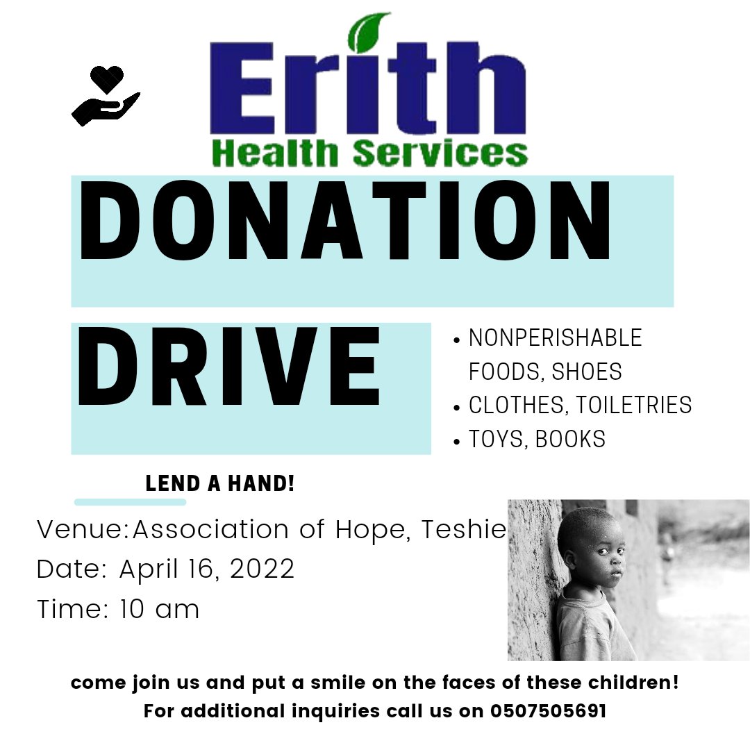 Ramingle's tweet photo. Let's do this together guys! You can also send your donation via momo on +233595860135 with the name Erith Health Services Ltd and reference Erith Donates. No amount is too small. Legoooo!! https://t.co/x1dbrS1JIa