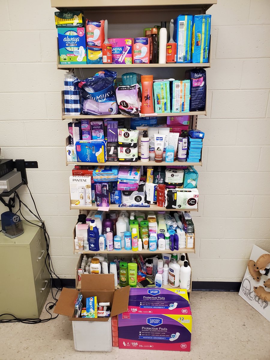 GwhsMrs's tweet photo. The Women of Woodhaven club did an amazing job collecting 313 items during Women's History Month. This will all be donated to a local homeless shelter and to students in need! @WoodhavenHigh @WBSDStrong @WoodhavenDECA https://t.co/fvz44firhO
